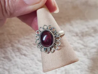 Anillo Plata Granate