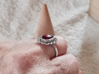 Anillo Plata Granate