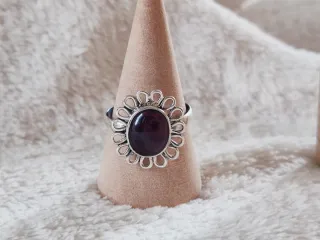 Anillo Plata Granate