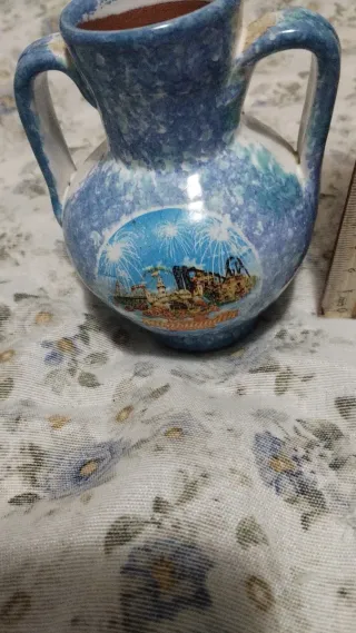 Vasetto Anfora in Argilla Decorato