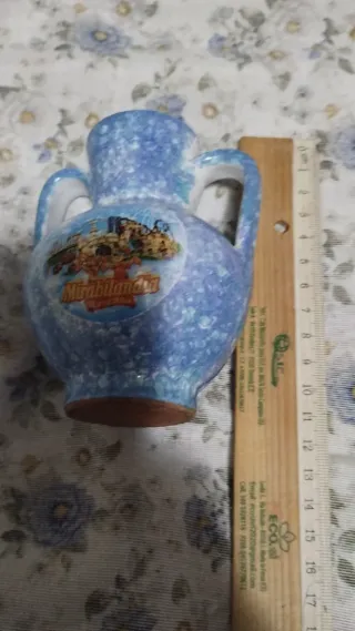 Vasetto Anfora in Argilla Decorato