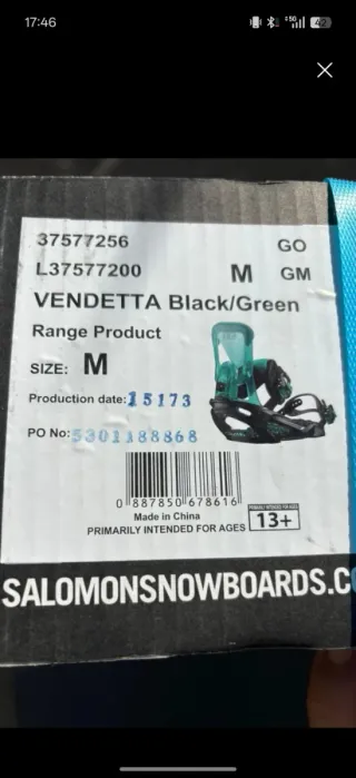Fijaciones Snowboard Salomon Vendetta