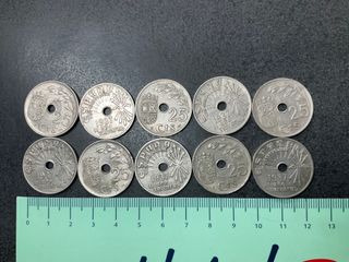 ºoO lote 10 monedas - 25 céntimos 1937 - España