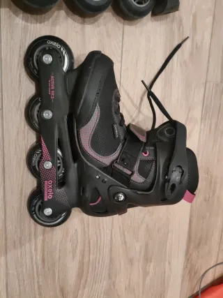Patines Oxelo Active Fit 3 Negro/Rosa