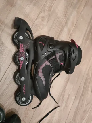 Patines Oxelo Active Fit 3 Negro/Rosa