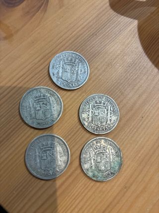 Monedas 2 pesetas 1870 plata