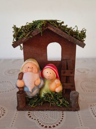 Presepe Ceramica e Legno