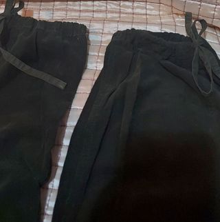 Pantalón pana fina verde botella