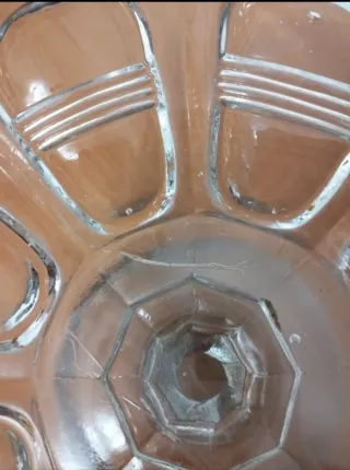 Frutero de cristal vintage, más de 100 años