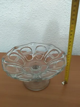 Frutero de cristal vintage, más de 100 años