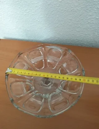 Frutero de cristal vintage, más de 100 años