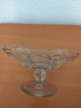 Frutero de cristal vintage, más de 100 años