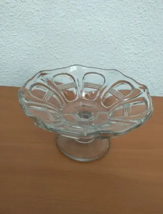 Frutero de cristal vintage, más de 100 años