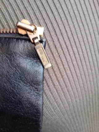 Chaqueta Cuero Natural Vintage Negra