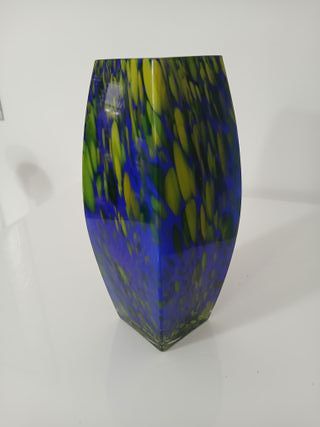 Vaso in Vetro di Murano Blu Sommerso Vintage 30 cm