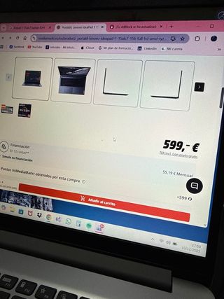 Portátil Lenovo Plata con Garantía, como nuevo.