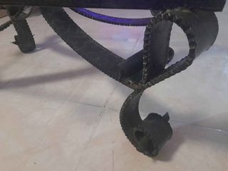 Mesa Centro Hierro Forjado y Cristal