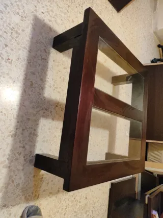 Mesa de centro madera y cristal