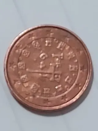 Moneda 1 céntimo Euro Portugal 2005