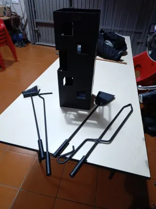 Kit Chimenea Estufa Leña Negro