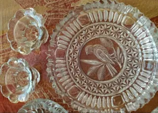 2 Ceniceros Antiguos + 4 Portavelas Cristal