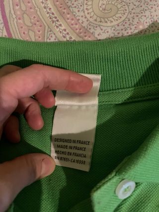 Polo Lacoste Verde Talla S Unisex