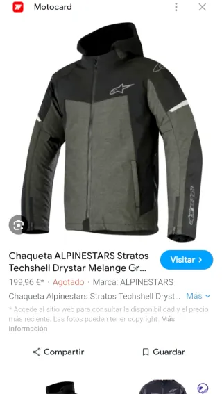 Cazadora chaqueta moto hombre alpinestars strato M