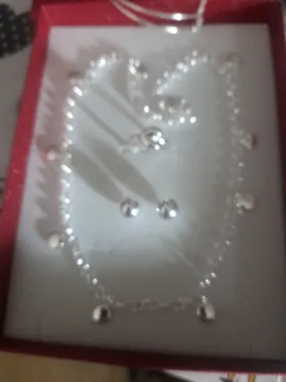 Conjunto Plata 925: Collar, Pulsera, Anillo