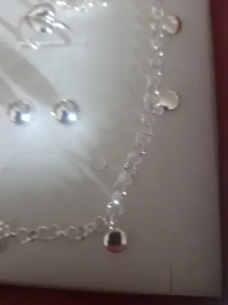 Conjunto Plata 925: Collar, Pulsera, Anillo