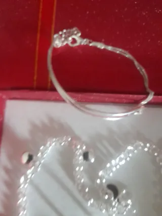 Conjunto Plata 925: Collar, Pulsera, Anillo