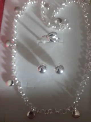 Conjunto Plata 925: Collar, Pulsera, Anillo