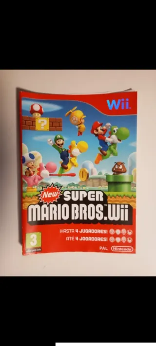 Librito Mario Bros Wii (Carátula y Guía)