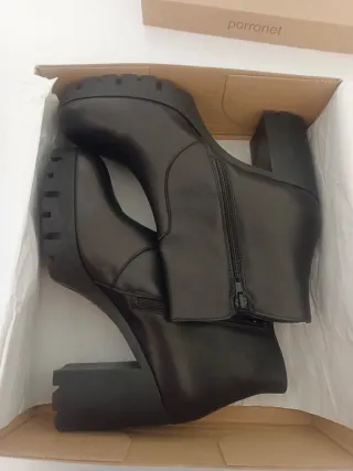 Botines de piel Porronet negros talla 41