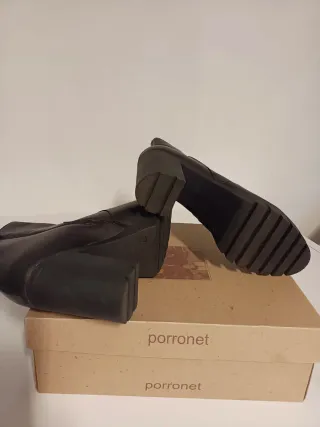 Botines de piel Porronet negros talla 41