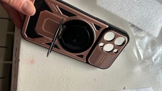 Cover iPhone 14 Pro Max Oro Rosa e Viola