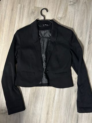 Americana corta H&M negra T.38