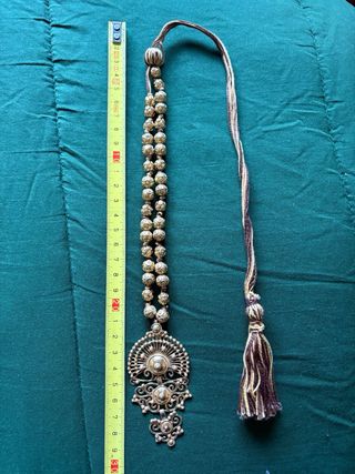 Collar Raiña o Sapo Plata dorada Aderezo