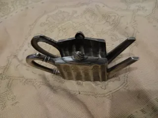 Juego de 2 teteras de plata antiguas