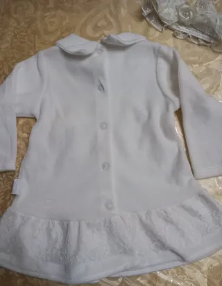 Vestitino neonata bianco con orsetto