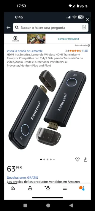 Transmisor Receptor HDMI Inalámbrico LEMORELE