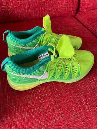 Zapatillas Nike Flyknit Lunar 2 Verde/Turquesa