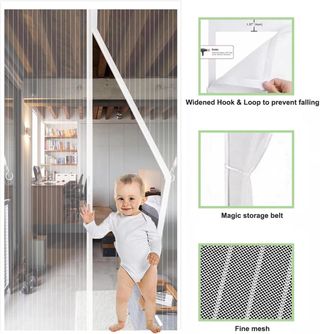 mosquitera puerta magnetica blanca,75x210cm Puerta