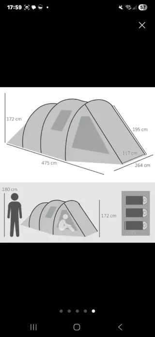 Tienda de campaña verde