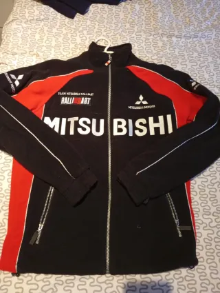 Forro polar Mitsubishi mujer negro/rojo