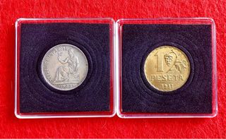 LAS 2 PESETAS REPÚBLICANAS * 1933 (PLATA) y 1937