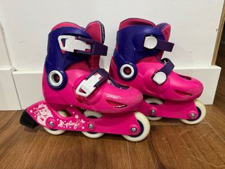 Patines Oxelo niña rosas y azules