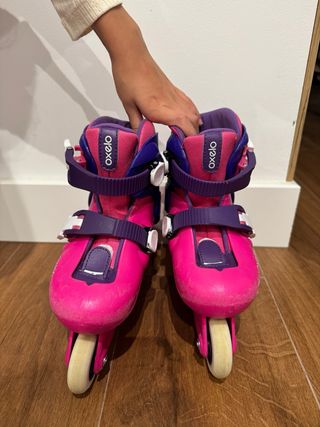 Patines Oxelo niña rosas y azules