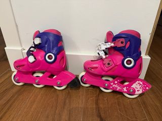 Patines Oxelo niña rosas y azules