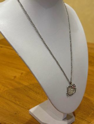 Collana Hello Kitty con strass e fiocco rosa