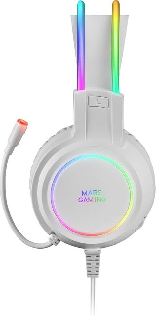 MARS GAMING Auricular MHRGB PC/PS4/PS5/XBOX White